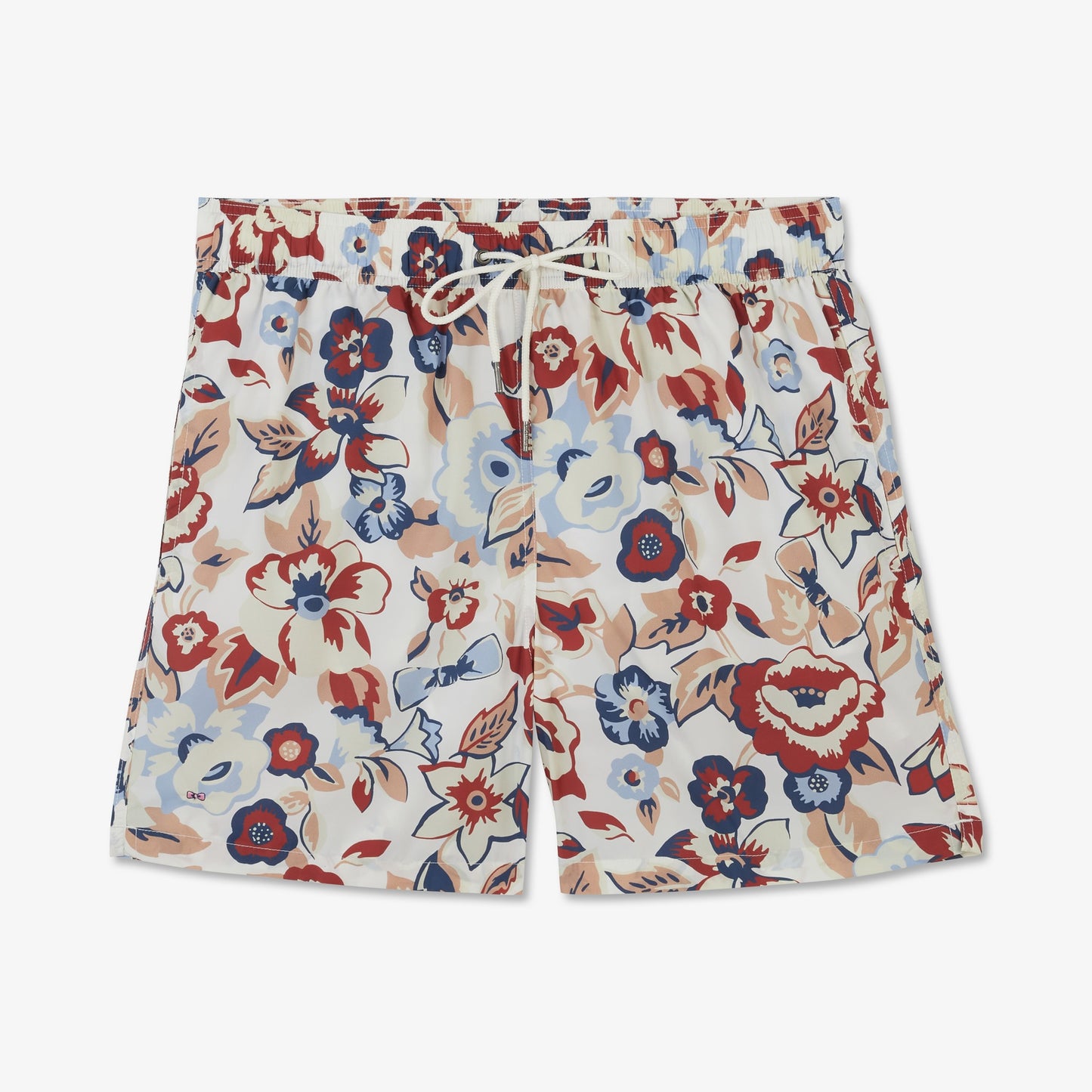 Short de bain blanc imprimé fleurs exclusif