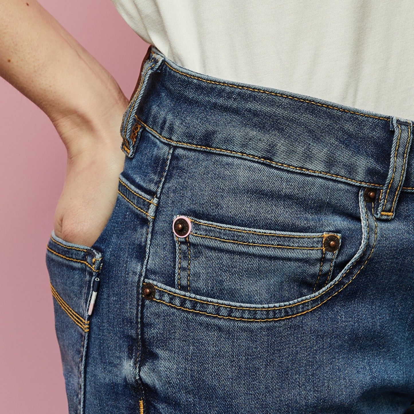 Jean slim bleu délavé