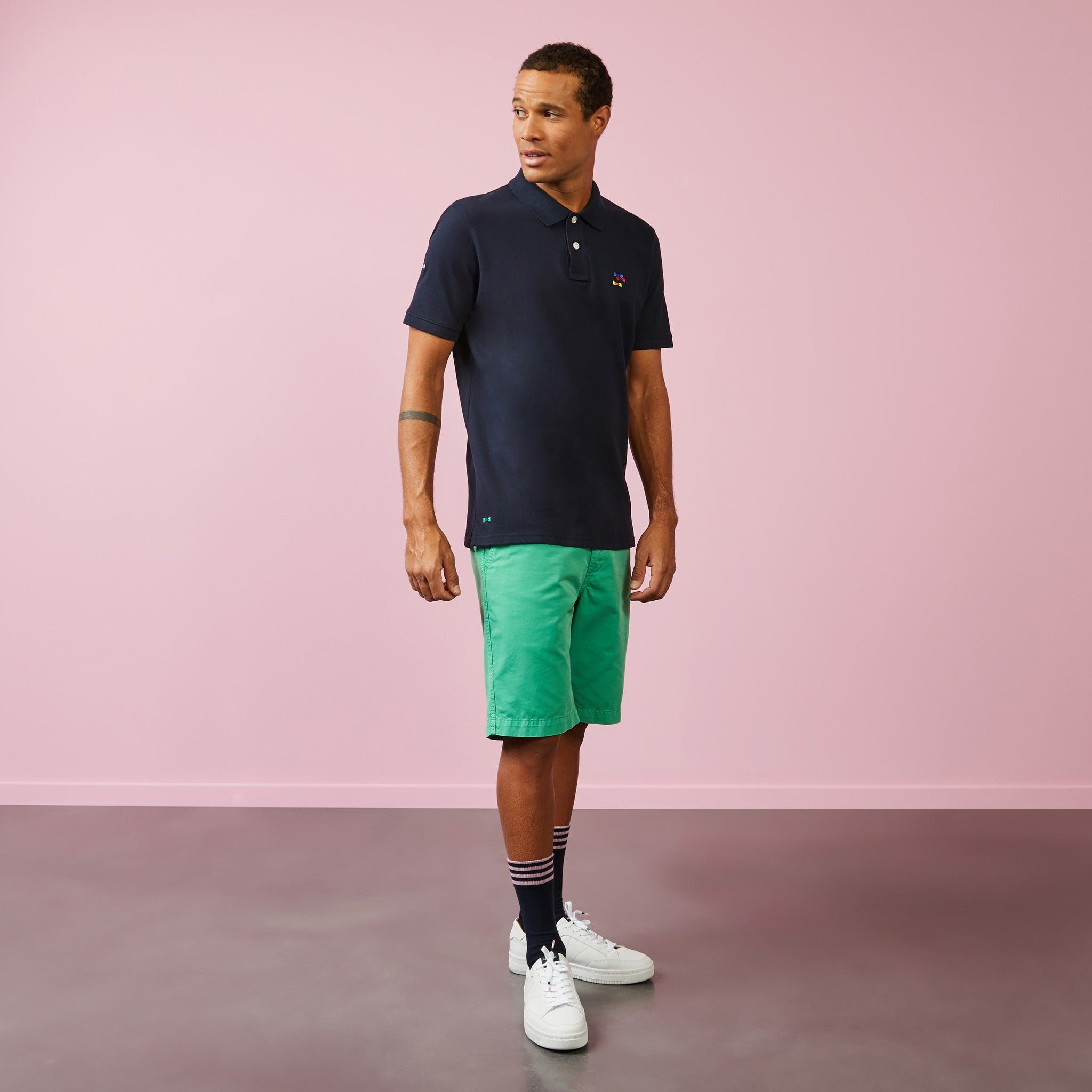 Eden Park Paris Checkered Mens Blue Shirt
