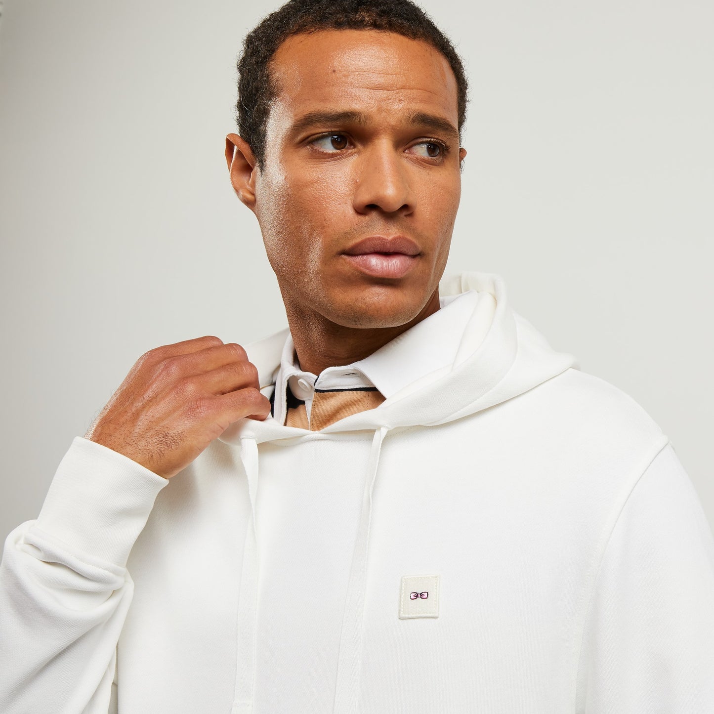 Sweat à capuche blanc uni