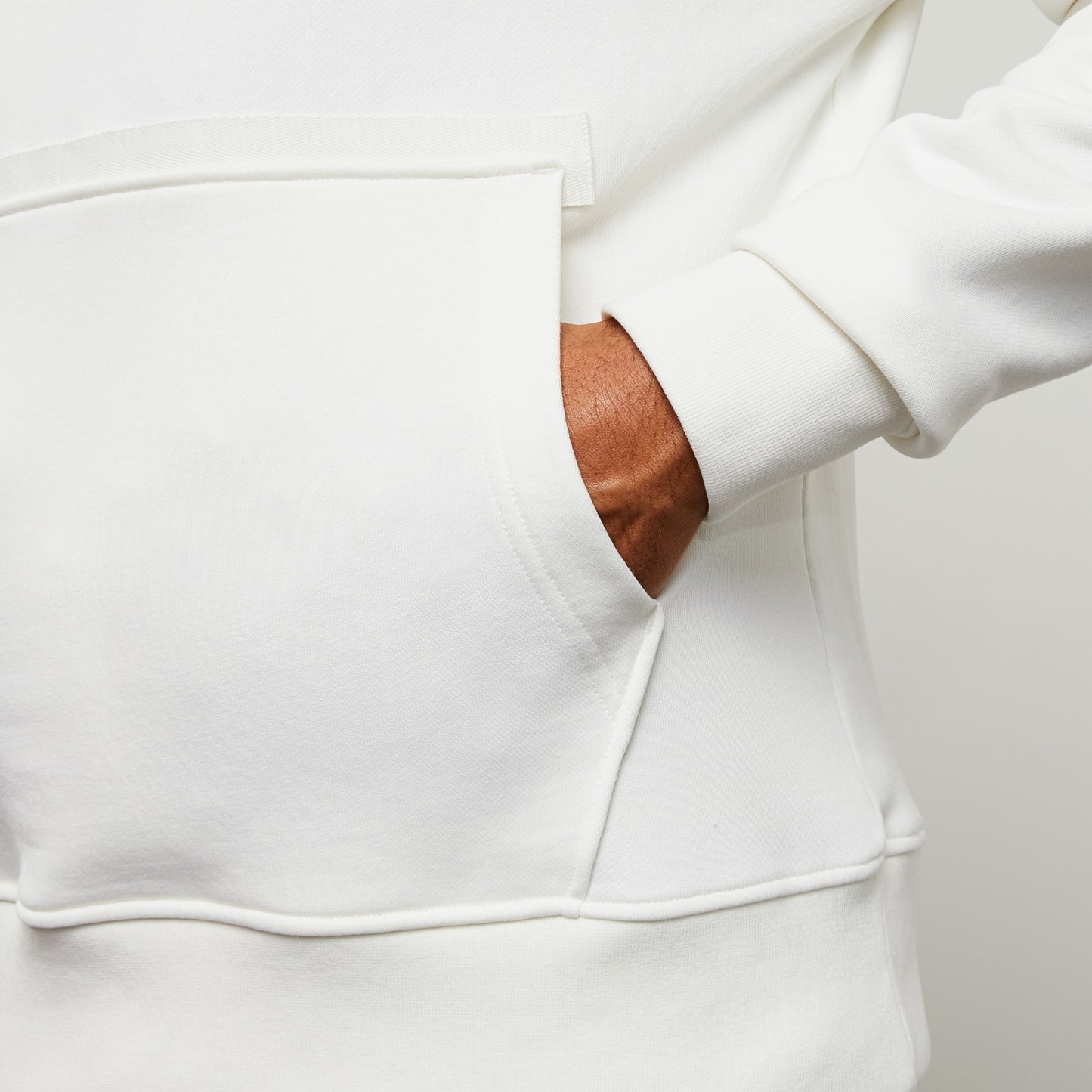 Sweat à capuche blanc uni