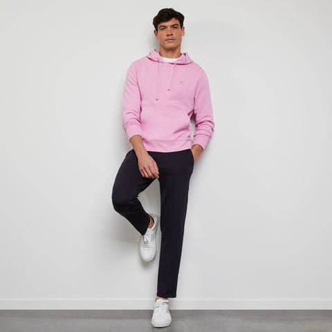 Sweat à capuche rose uni - Image 3