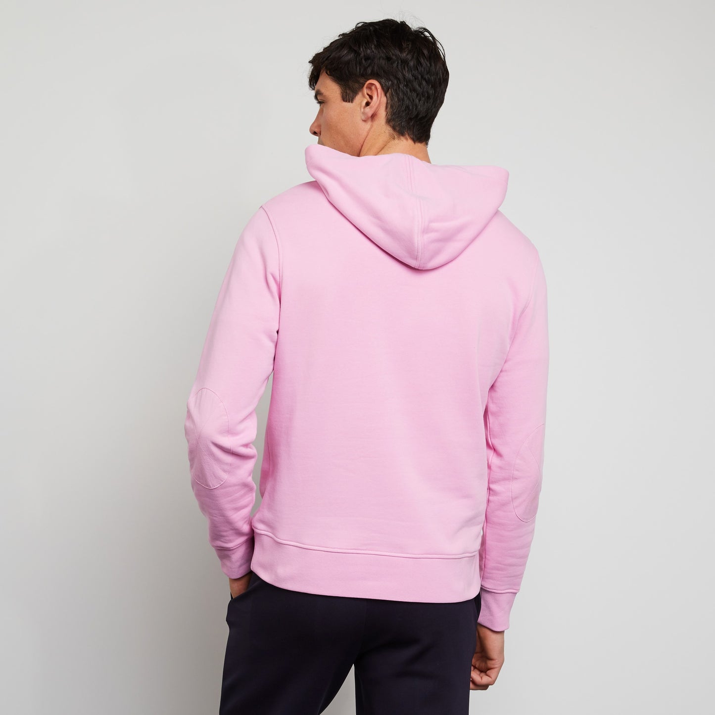 Sweat à capuche rose uni
