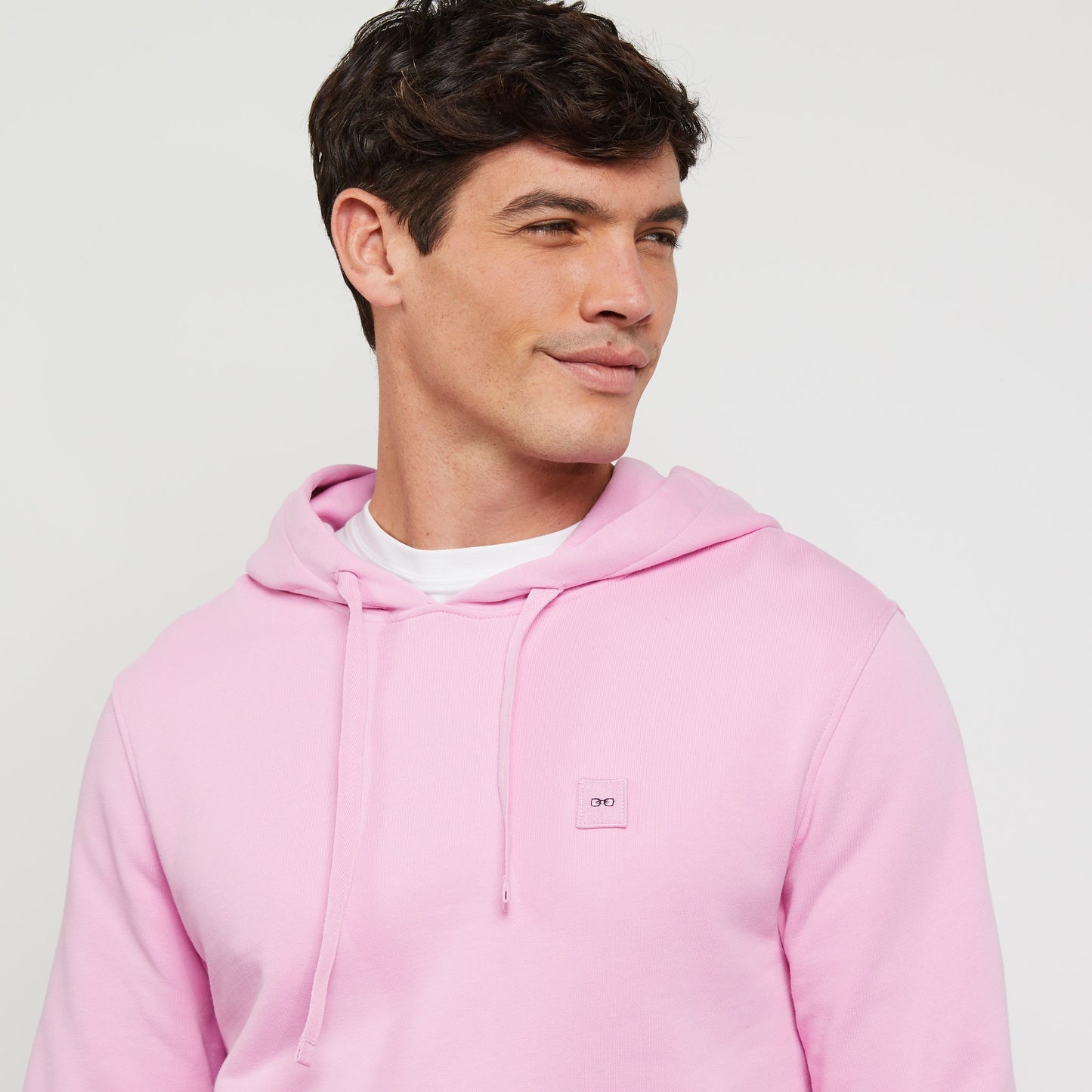 Sweat à capuche rose uni