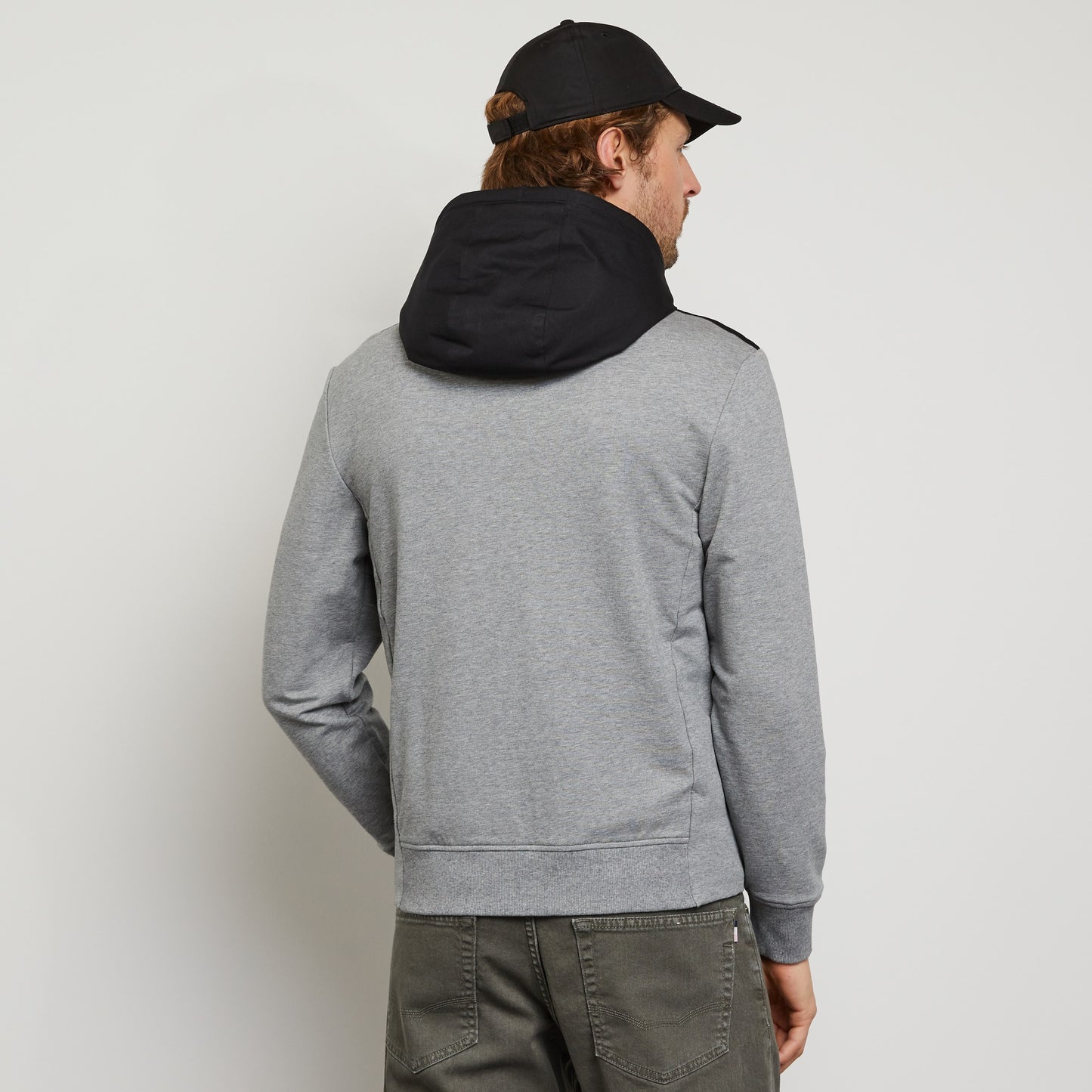 Sweat color-block zippé à capuche