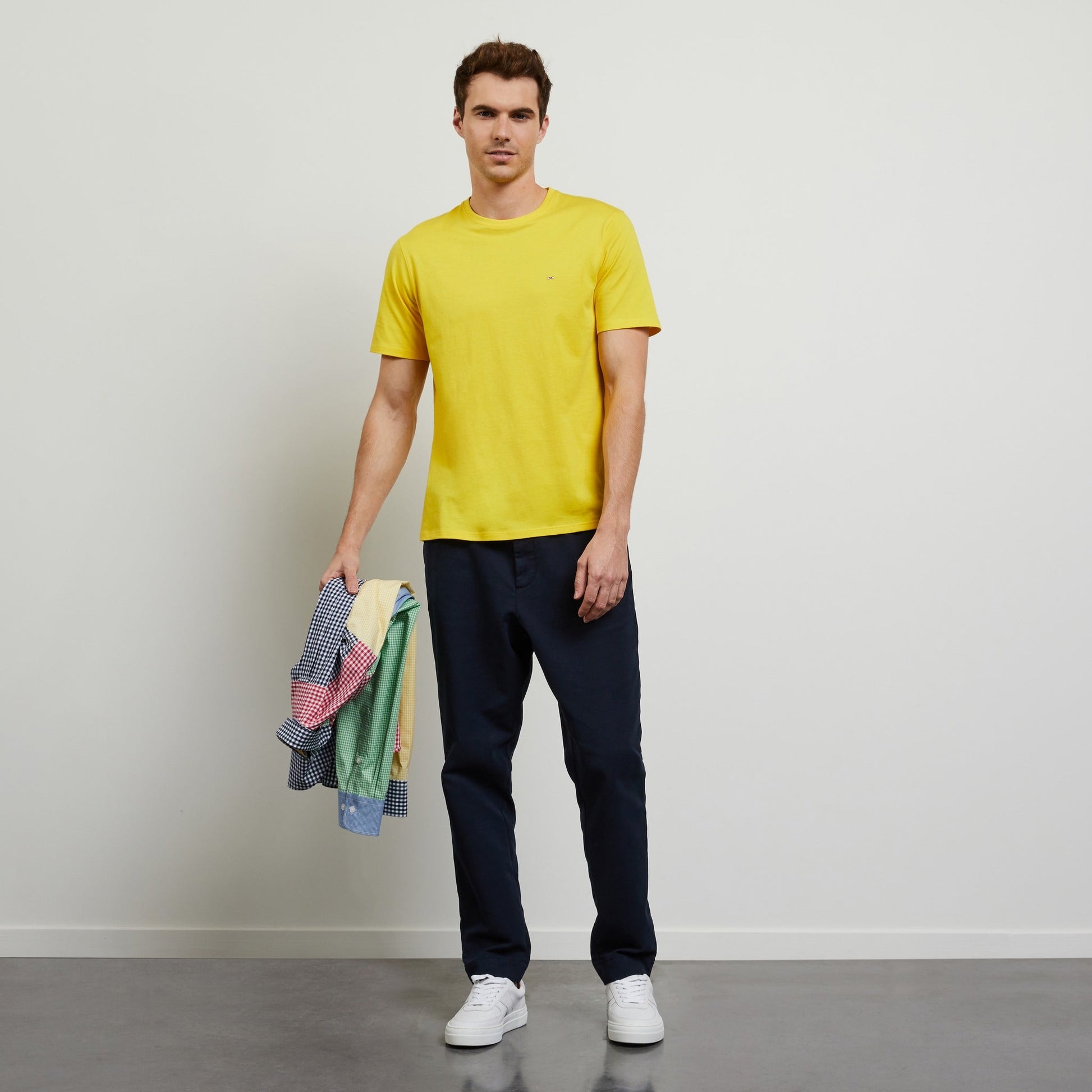 T-shirt manches longues 100% coton - jaune