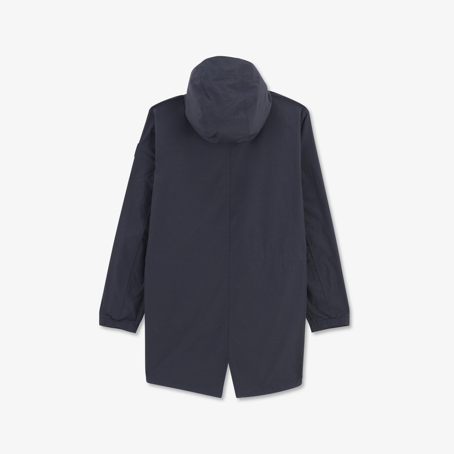 Mid-length dark blue parka