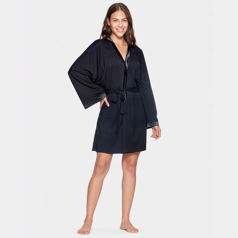 Kimono bleu marine en modal stretch - Image 1