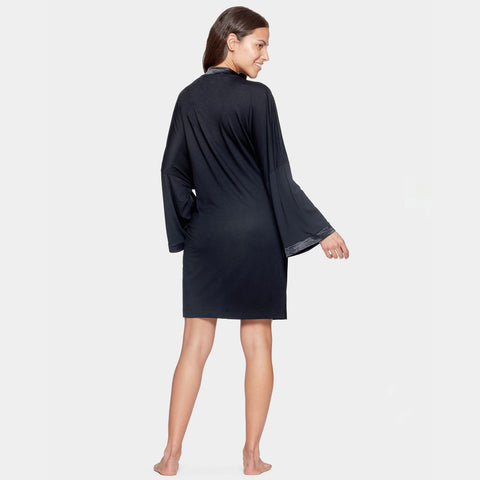 Kimono bleu marine en modal stretch - Image 2