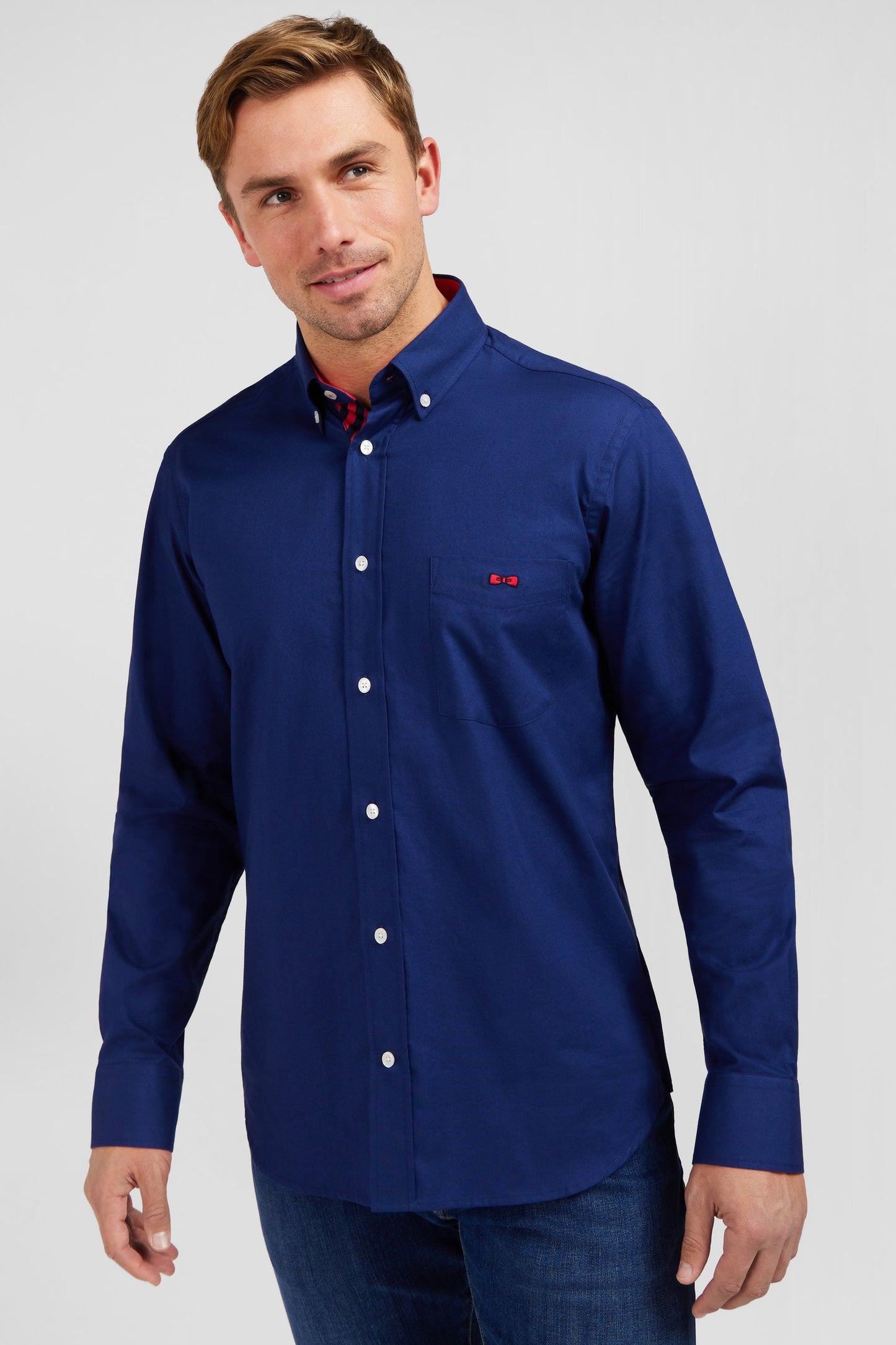 Chemise bleue à broderie Eden Park - Image 3