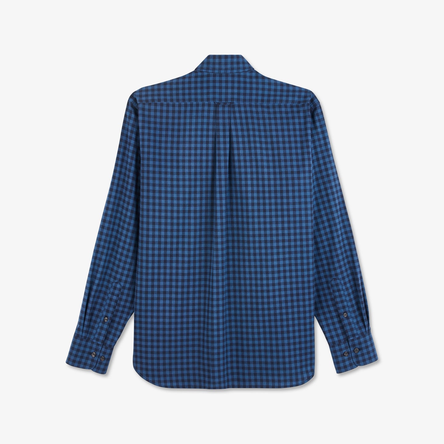 Chemise en coton bleu à carreaux