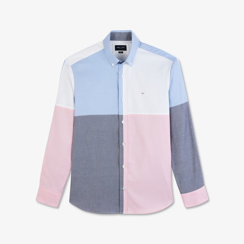 Chemise color-block en coton Oxford - Image 2