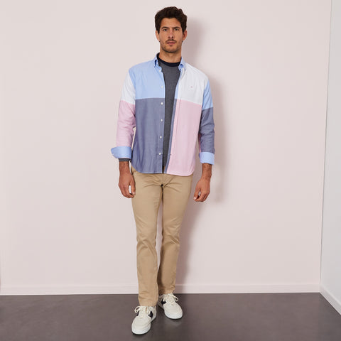 Chemise color-block en coton Oxford - Image 3