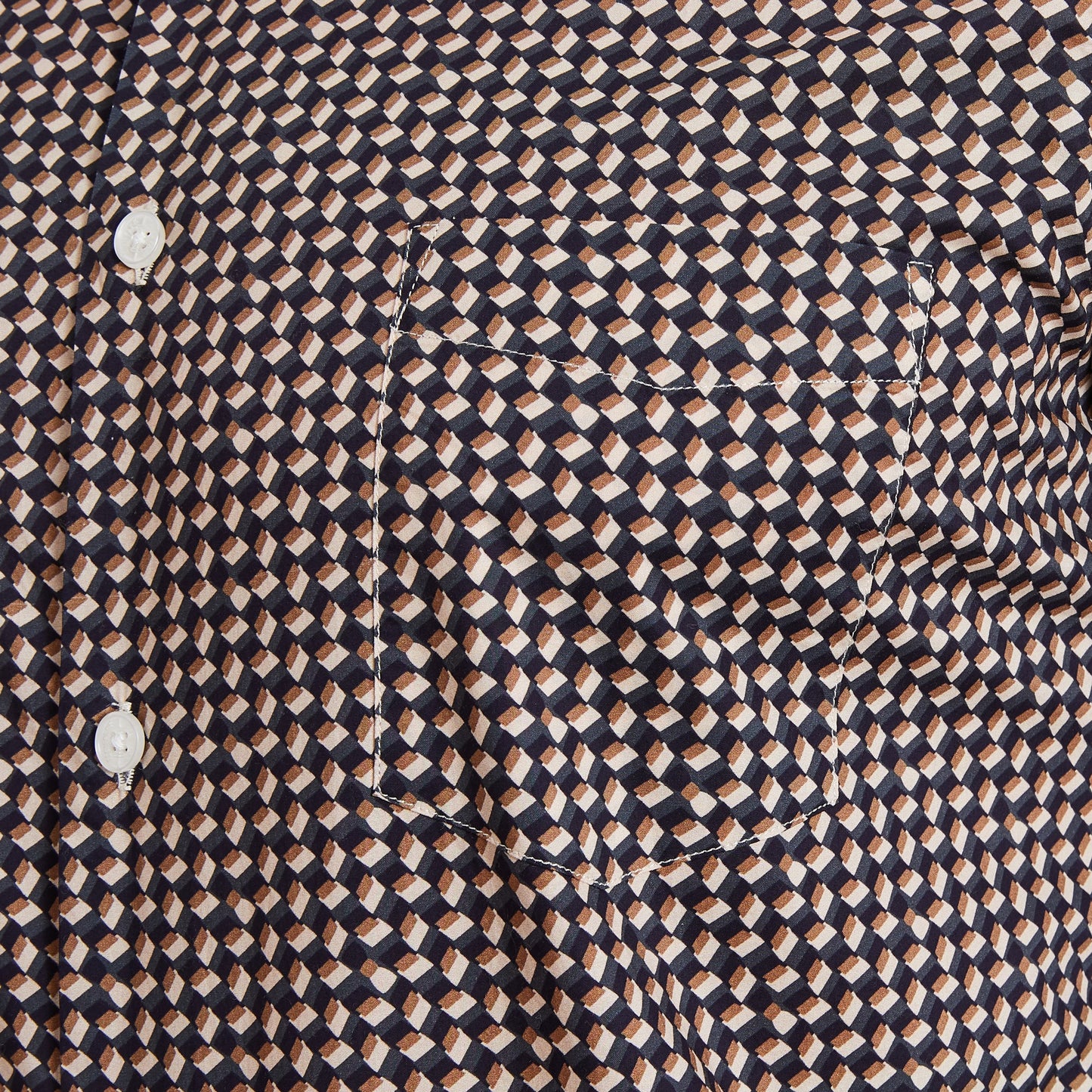Brown shirt with a vintage motif
