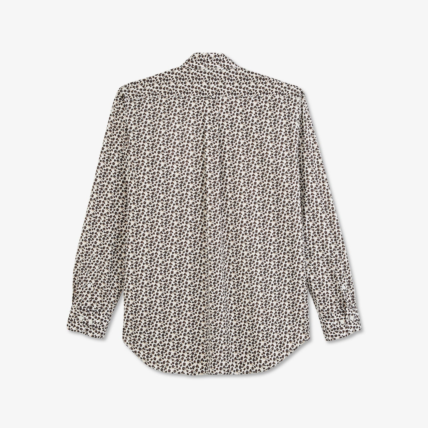 Chemise popeline à motif fleurs automnales