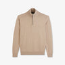 Pull en maille à col camionneur beige