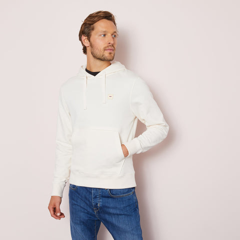 Sweat à capuche en molleton blanc - Image 1