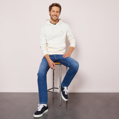 Sweat à capuche en molleton blanc - Image 3