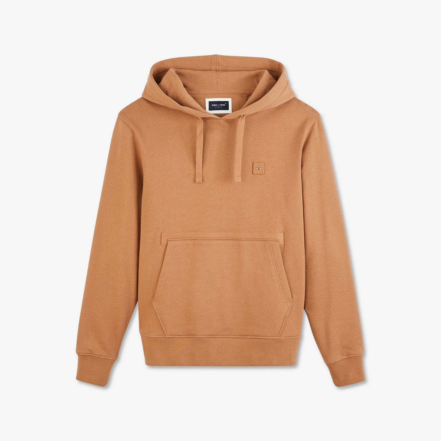 Hooded sweatshirt in brown fleece