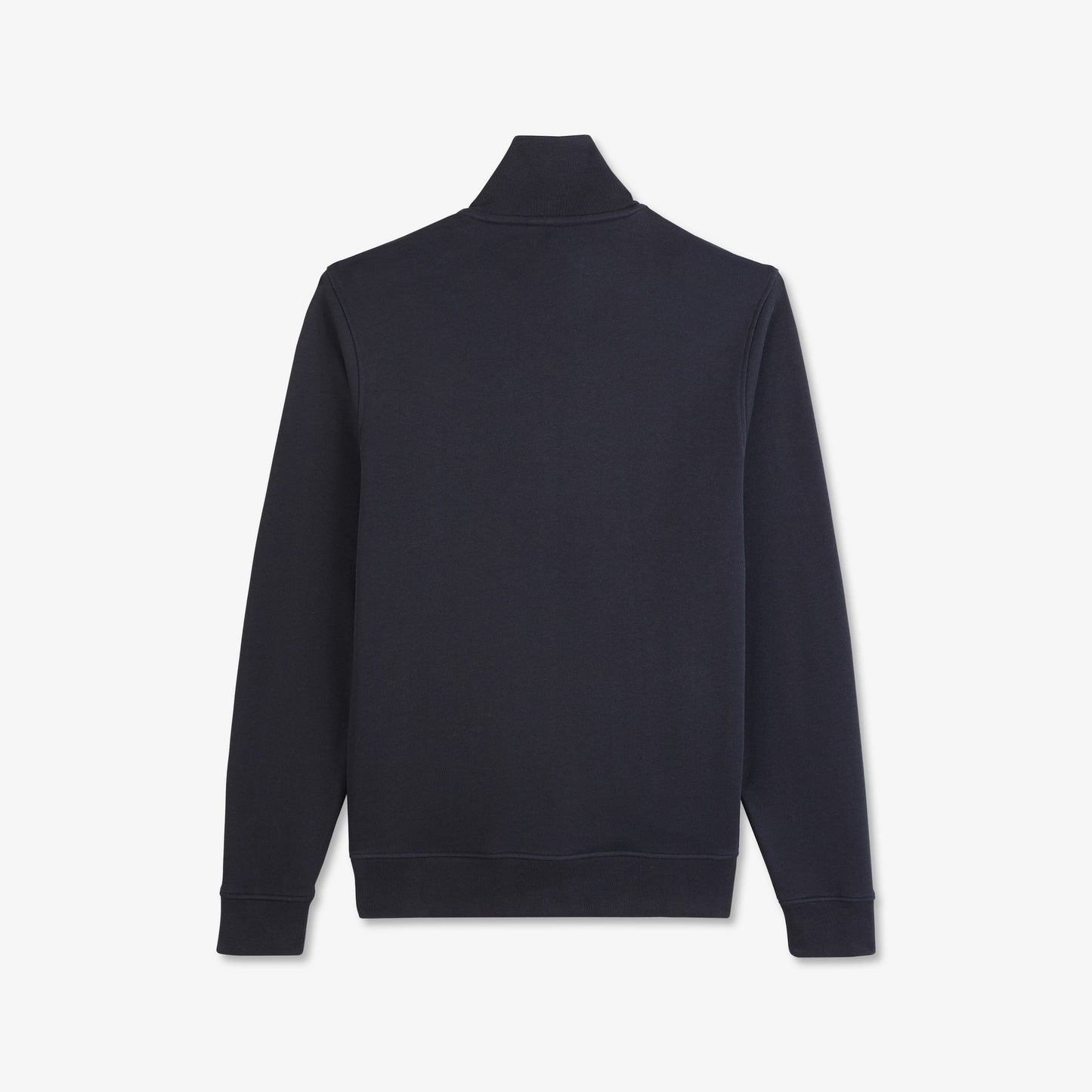 Sweat col montant zippé uni bleu marine