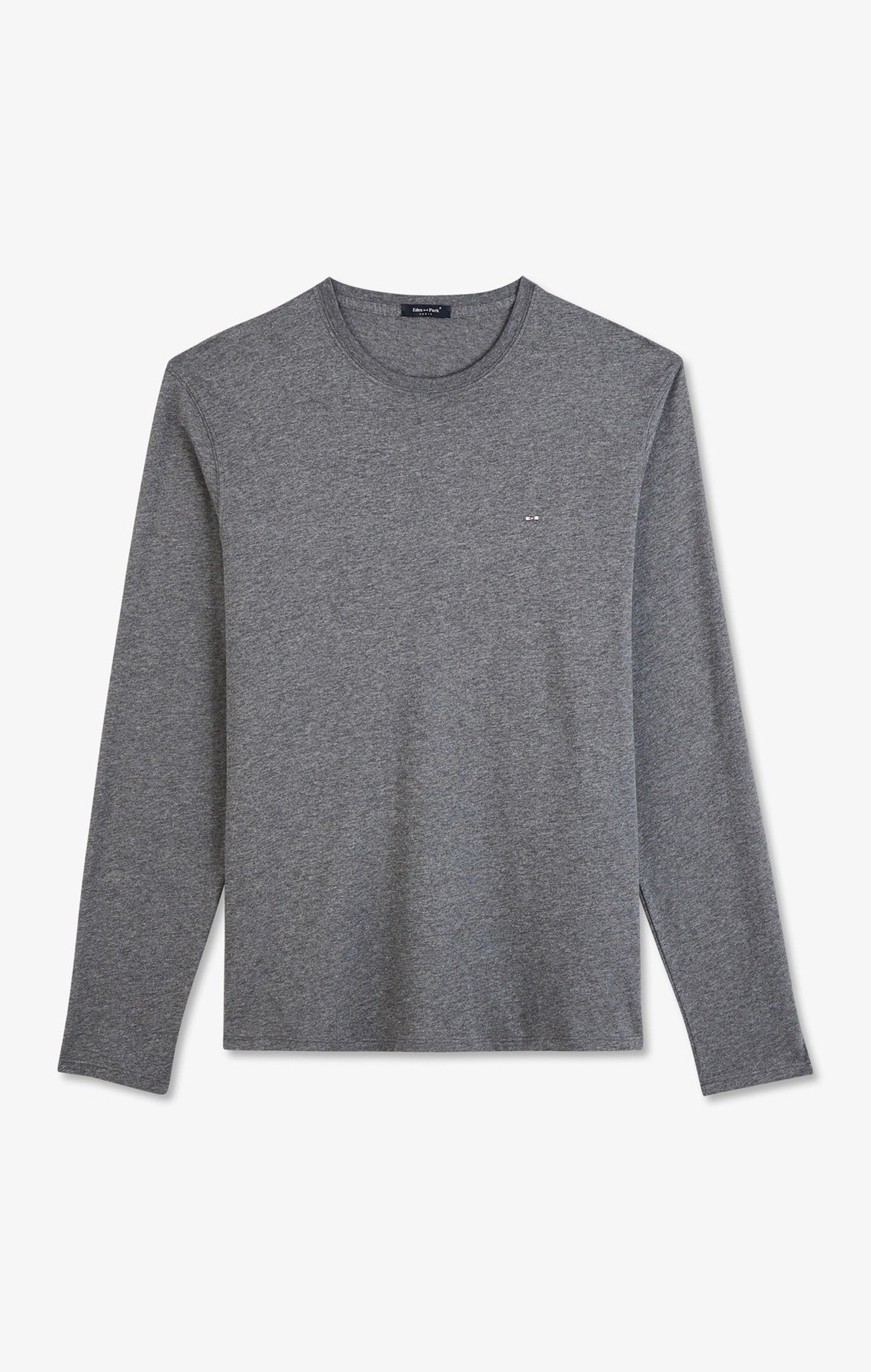 T-shirt gris col rond à manches longues - Image 2