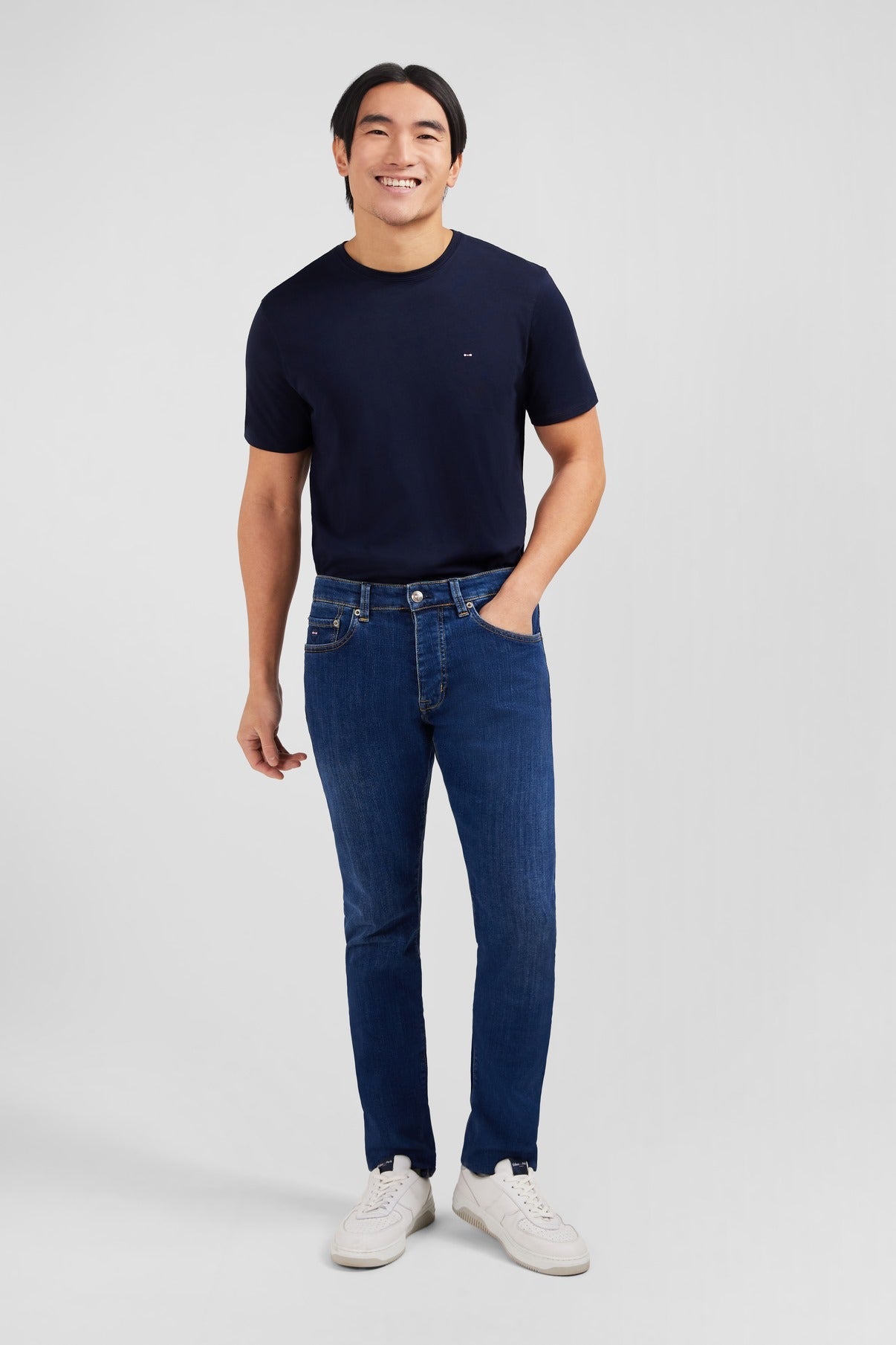 Blue jeans in stretch cotton - Image 1